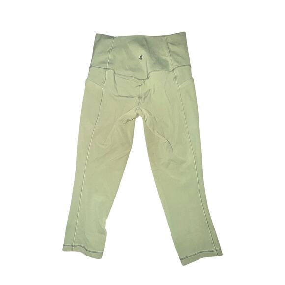 Athleta Salutation Stash Pocket II Capri Women's Size XSP Green Cropped Leggings - Picture 3 of 6